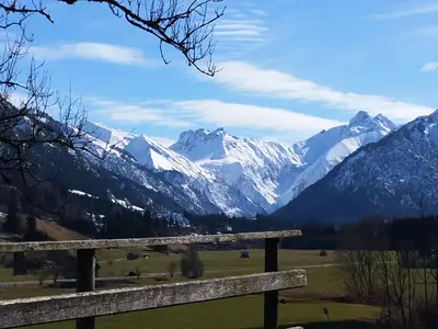 Aussicht von der Iller Richtung Oberstdorf