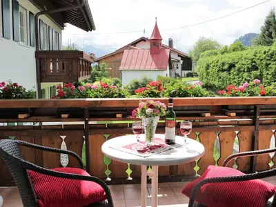 Ausblick Ferienwohnung Trettachblick