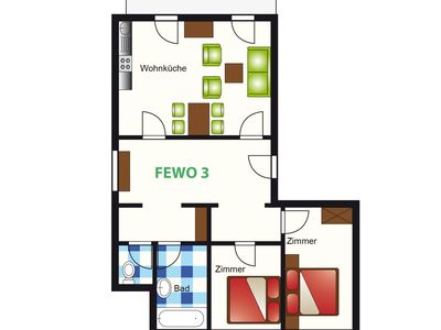 Ferienwohnung 3 - Grundriss