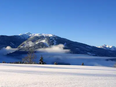 Ausblick auf das Skigebiet Flachau