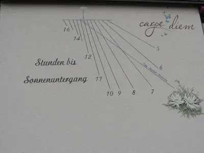 hier scheint die 1. Sonnenuhr in Fladungen