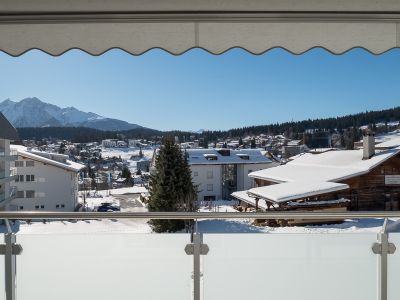 Aussicht Balkon Winter