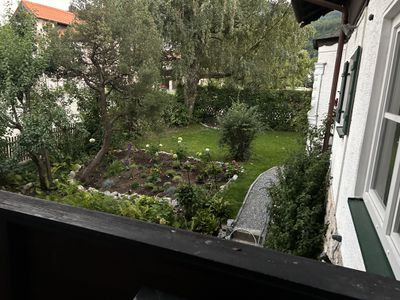 Gartenblick vom Balkon