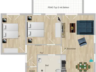 Ferienwohnung für 6 Personen (85 m²) in Flintsbach 6/6