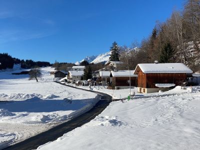 Ferienwohnung Casa Runaglias - Aussicht Winter