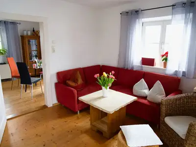 Wohnzimmer Ferienwohnung Riesenblick