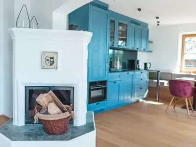 Kamin im Wohn-Esszimmer