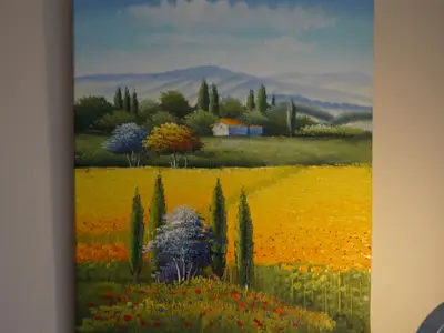 Ölgemälde im Wohnzimmer