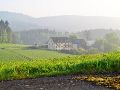 Unser Haus in der Morgendämmerung