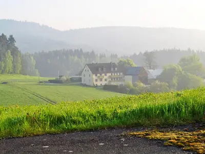 Unser Haus in der Morgendämmerung