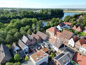 Blick aufs Haus aus Vogelperspektive