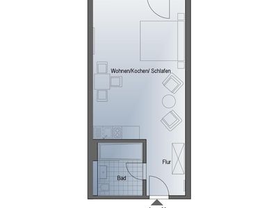 Ferienwohnung für 2 Personen (38 m²) in Fuhlendorf (Nordvorpommern) 8/10