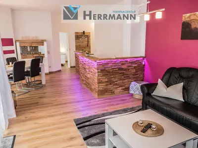 Küche, Essbereich, Wohnzimmer