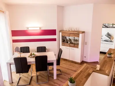 Küche, Essbereich, Wohnzimmer