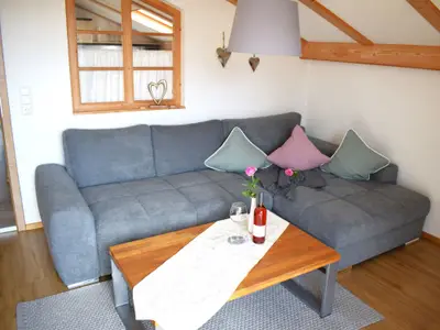 Bergblick  Sofa im Wohnzimmer