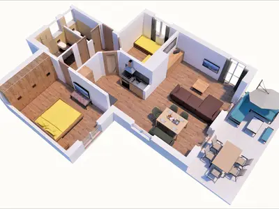 Grundriss Alpina FeWo & XL-Sonnen-Terrasse