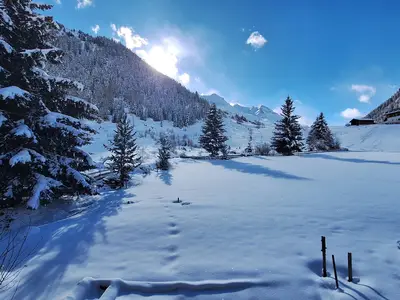 Aussicht Balkon Winter 2