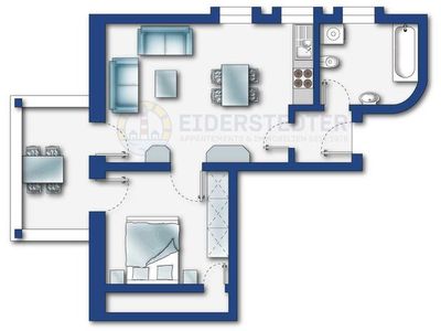 Ferienwohnung für 4 Personen (50 m²) in Garding 5/10