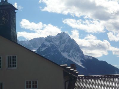 Blick auf Zugspitze und Waxenstein - Richtung Süd