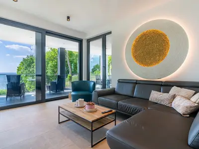 Wohnbereich mit Kamin