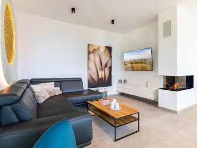 Wohnbereich mit Kamin