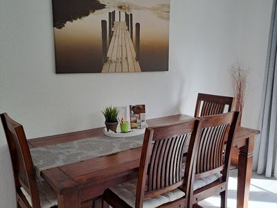 Essbereich im Wohnzimmer