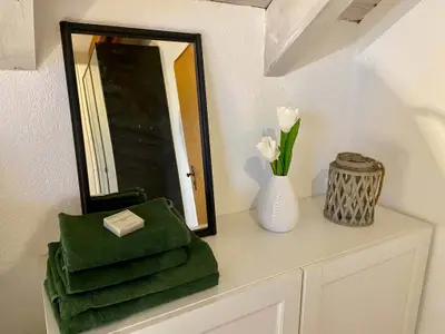 Frische Handtücher und Bettwäsche sind selbstverständlich inklusive