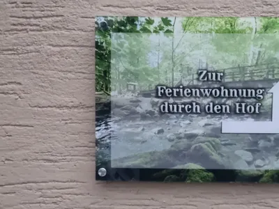 Eingangsschild Ferienwohnung