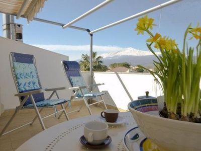 Etna Blick von der Terrasse