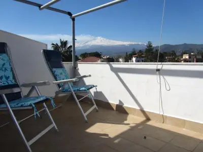 Etna Blick von der Terrasse