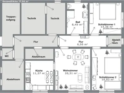 Ferienwohnung für 5 Personen (80 m²) in Glött 8/8