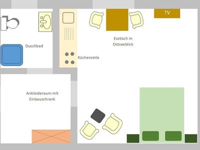 Ferienwohnung für 2 Personen (26 m²) in Glowe 4/10