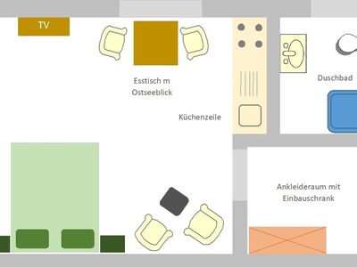 Ferienwohnung für 2 Personen (27 m²) in Glowe 3/10