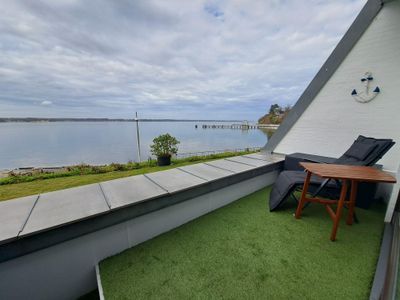 Wohnung Glücksburg Terrasse mit Fördeblick