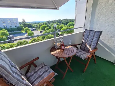 Aussicht vom Balkon.