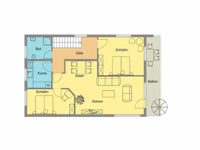 Grundriss Wohnung II