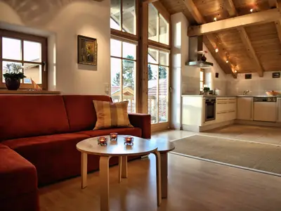 Kombinierte Küchenzeile mit Wohnraum Ferienwohnung Schenk