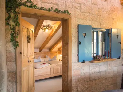 Blick ins Schlafzimmer