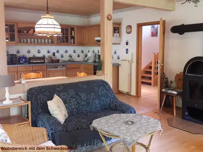 Wohnküche mit Schwedenofen