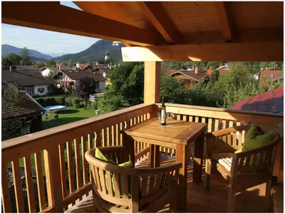 Balkon mit Blick ins Achental