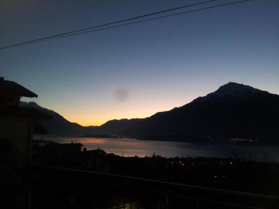 Aussicht von der Wohnung bei Sonnenaufgang