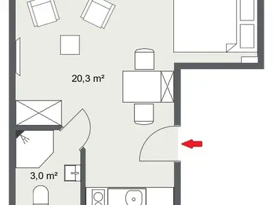 Ferienwohnung für 2 Personen (18 m²) in Greven (Nordrhein-Westfalen) 7/8
