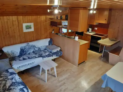 Wohnzimmer mit Sofa / Bett