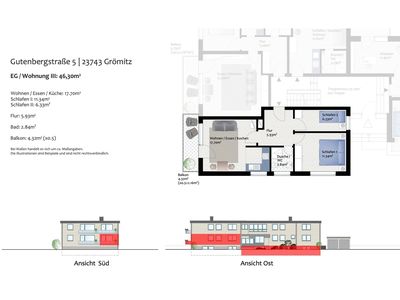 Ferienwohnung für 3 Personen (47 m²) in Grömitz 3/10