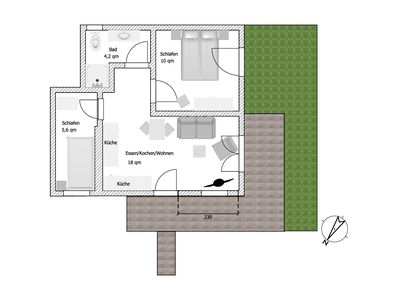 Ferienwohnung für 3 Personen (50 m²) in Grömitz 6/8