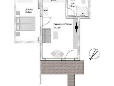 Ferienwohnung für 2 Personen (40 m²) in Grömitz 8/8