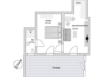 Ferienwohnung für 2 Personen (38 m²) in Grömitz 9/9