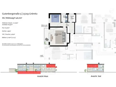 Ferienwohnung für 4 Personen (47 m²) in Grömitz 3/10