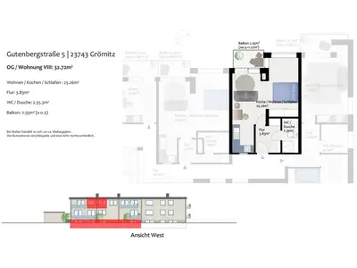 Ferienwohnung für 2 Personen (33 m²) in Grömitz 3/10