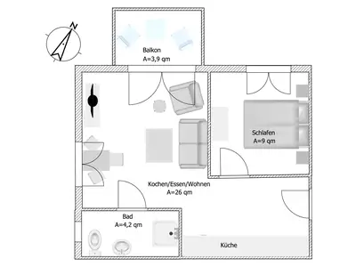 Ferienwohnung für 2 Personen (40 m²) in Grömitz 9/10